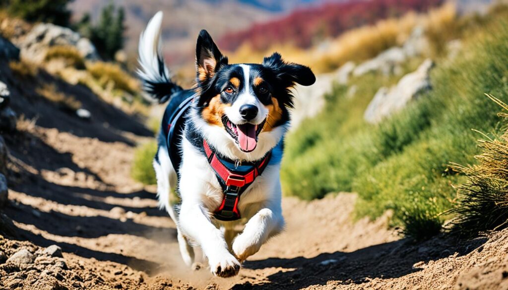 A dog running freely, eager to explore