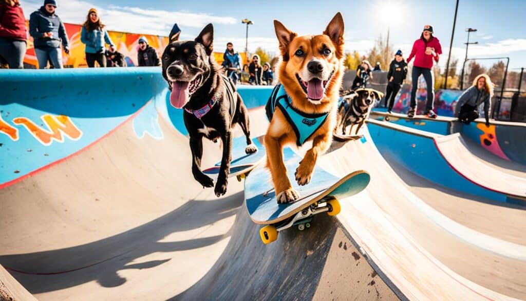 Skateboarding Dogs