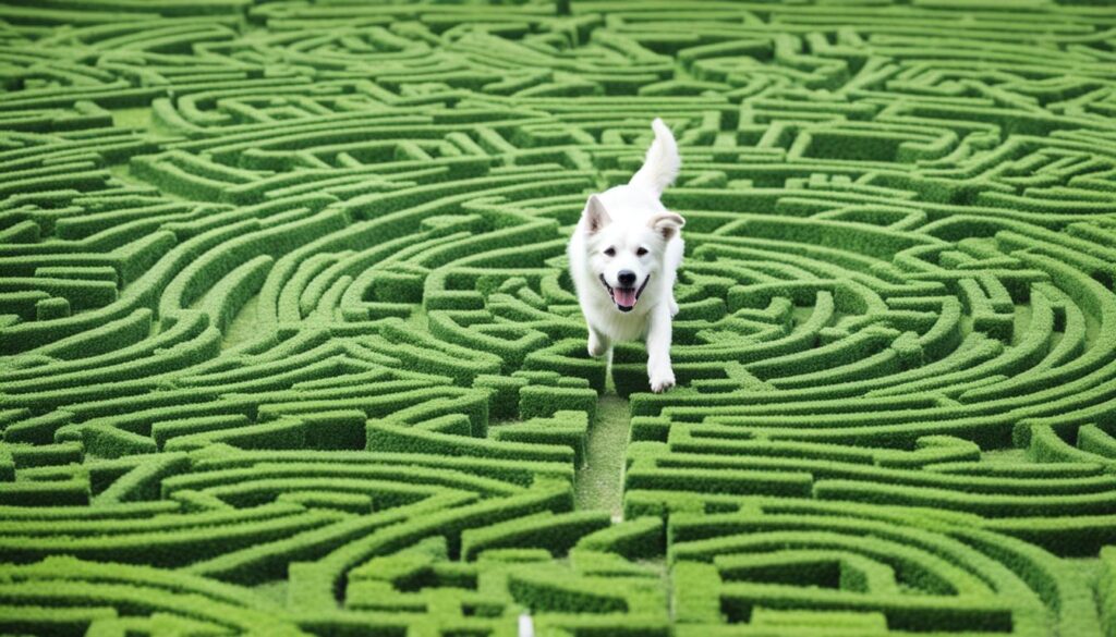 Canine senses awaken as multiple scents intertwine in a maze of odors.